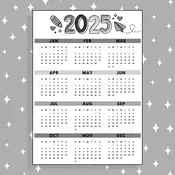 2025 Yearly Overview Bee-6 Full Page Sticker | B6 Size 5x7
