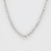 18KT Gold Diamond Bezel Set RivieraNecklace