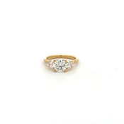 1.42 CT Center Three Stone Diamond Ring