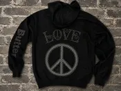 Butter Vault Peace Sign Zip Hoodie