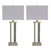 ANIELA SILVER FINISH METAL TABLE LAMP (2/CN)