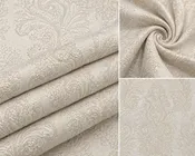 Ashoo Classic Damask Ivory Beige Polyester Fabric