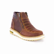 ACERO Oiled Honey Ankle Zipper Boot Rhino Sole