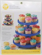 10.5 INCH WILTON 3 TIER TREAT STAND - BLUE