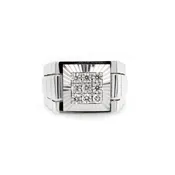 18k White Gold Rolex Style Ring
