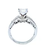 14 Karat White Gold Solitaire Engagement Ring