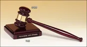 10 inch Rosewood Piano Finish Gavel with Sounding Block