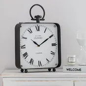 Black Vintage Style Large Metal Table Clock