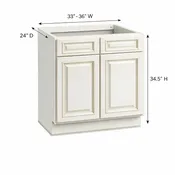 Antique White - Base B36 - ShopCabinet