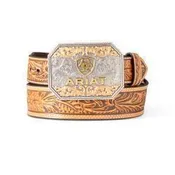 Ariat Belt with Embossed Floral Tooling