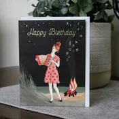 Accordion Player Birthday Greeting Card