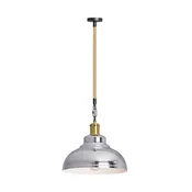 11.41" Shaded Metal Pendant Light 39.3" Hemp Rope Cord ~1056
