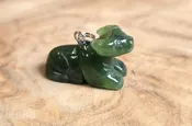 1" Canadian Nephrite Jade Water Buffalo Charm