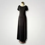 Colvis Ruffin Black Long Dress Small