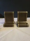 1960's Leather Bookends — Orr-Reed  Est. 1946