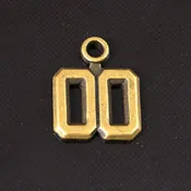10mm 00 Charm, Vintage Brass, pk/6