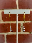 3 Tier Round Lab Diamond Drop Earrings — Capone's Jewelry