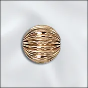 10mm Gold Filled Fluted Round Bead