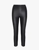 7/8 Faux Leather Legging in Black