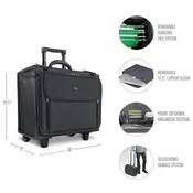 17.3″ Catalog Case – Telescoping Handle w/ wheels