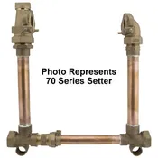 1 1/2″ Coppersetter, Key Valve Inlet and Ell Outlet, 18″ Height, 1 1/2″ FIP Both Ends, No Lead