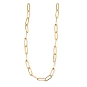 18K Gold Large Oval Paperclip Chain Necklace