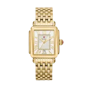 Michele Deco Madison Gold Diamond Dial Watch