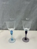 2/1 BLUE/1 PURPLE WINE GLASSES