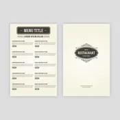 Classic Menu (Tan / Black)