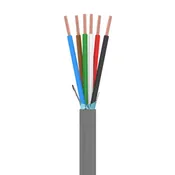 1,000 Feet CC1806SRGY4, 6 Conductor 18 Gauge Shielded Cable CMR Rated 6C 18AWG