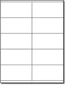 10up 4 1/4" x 2" White Labels