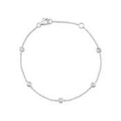 7" Diamonds by the Yard White Gold Bracelet