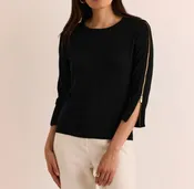 Antonella 3/4 Sleeve Dreamy Yarn Top