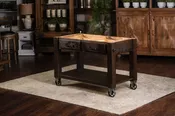 Asbury Stained Barnwood Island Base — Smucker Village
