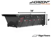 14' Horizon EDZ Roll Off Bin 4' Wall + Tarp 8204