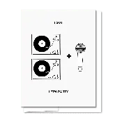 2 Turntables Card — Quick Brown Fox Letterpress