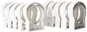 10 pack White Polypropylene SnapnStrut Surface Mount Pipe Hangers For Conduit And Cable Support
