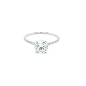 14k White Gold 1.09ct Round Brilliant Cut Pave Diamond Ring