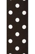 Brown Polka Dot Grosgrain Ribbon to Wrap Inviatations