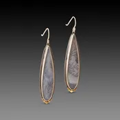 Dendritic Agate Teardrop Earrings