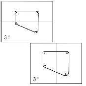 3-inch Control Cavity Template for Electric Guitar