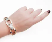 14KT Rose & White Gold Retro Bracelet