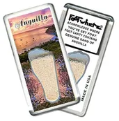 Anguilla FootWhere Souvenir Fridge Magnet Made in USA