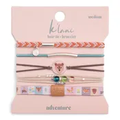 "Adventure" Bear & Forest Animal Theme Hair Tie Bracelet Set