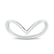 Deep V Metal Wedding Band