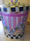 10 Gallon Galvanized w/Stripes, Floral, Checks, Greenery