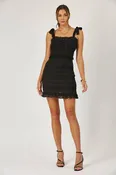 Bianca textured tie strap mini dress