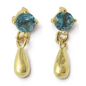 Aquamarine and Teardrop Studs