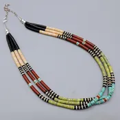 3 strand Multi-Color Choker by Dorene Calabaza (C)