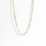 18K Gold Paperclip Chain Necklace